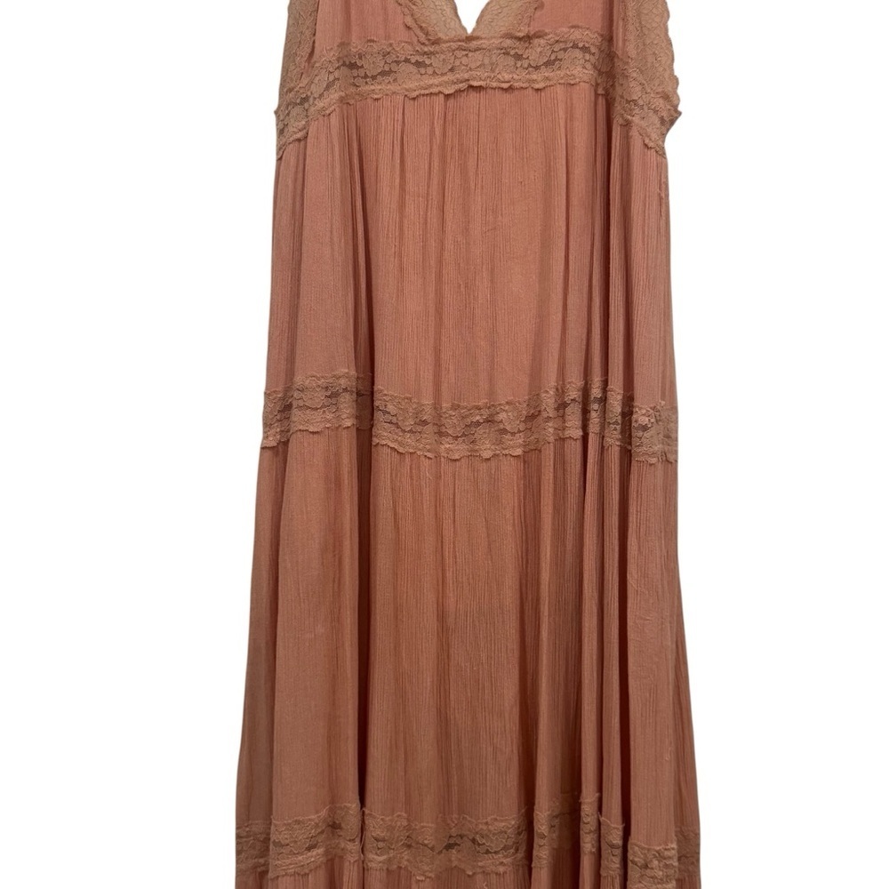 L Love‎ Fairy Ethereal Cottagecore Peasant Bohemian Tiered Gauzy Maxi Dress M - Picture 4 of 12